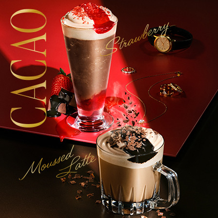 [新商品情報] カカオ & ストロベリー ムース フラペチーノ® / カカオ ムース ラテ